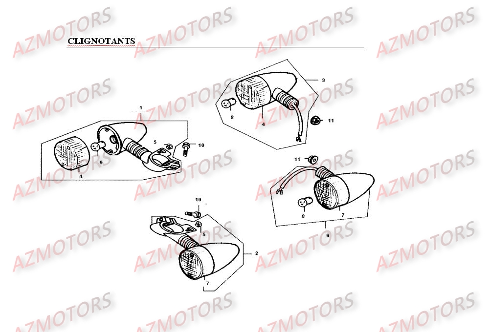Clignotants KYMCO Pièces Moto Kymco VENOX 250 4T