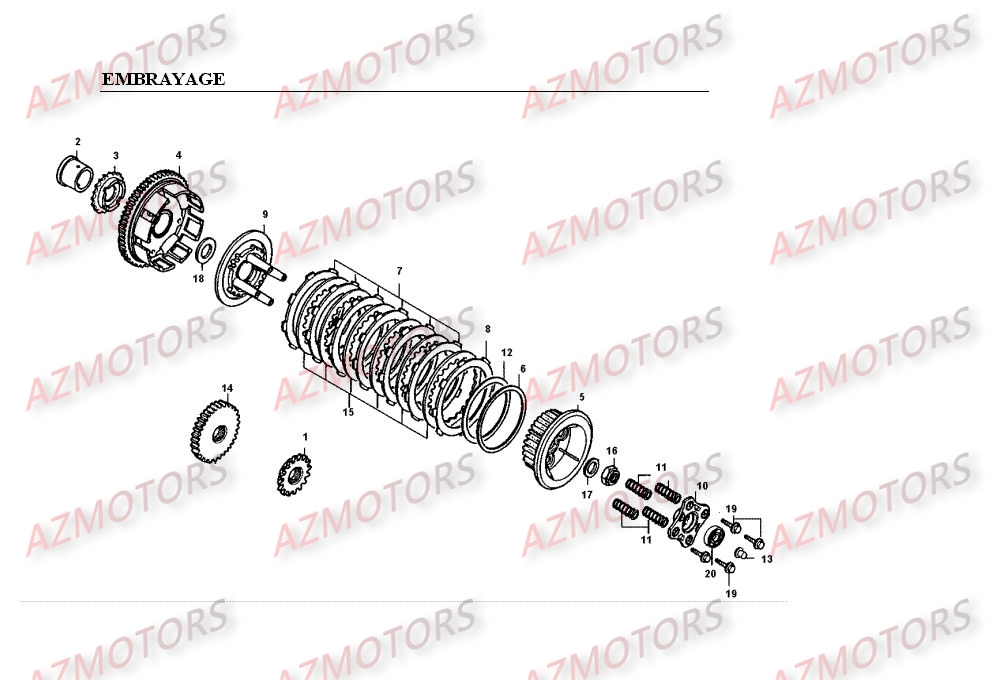 EMBRAYAGE KYMCO VENOX250