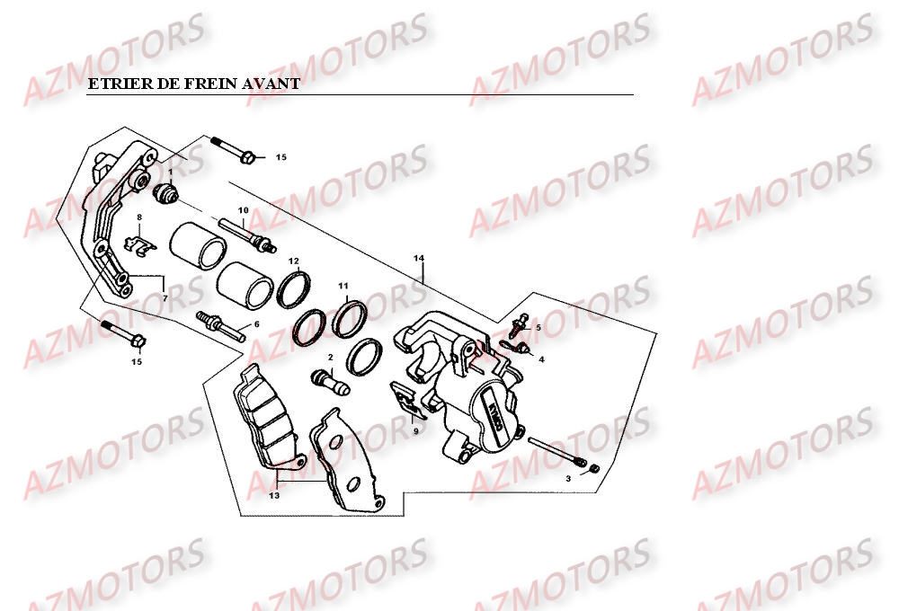 Etrier De Frein Avant KYMCO Pièces Moto Kymco VENOX 250 4T