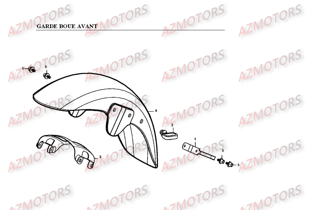 Garde Boue Avant KYMCO Pièces Moto Kymco VENOX 250 4T
