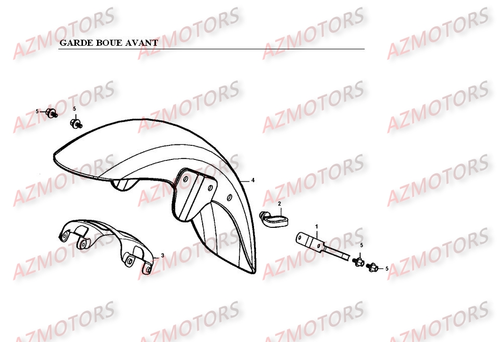 GARDE BOUE AVANT KYMCO VENOX250