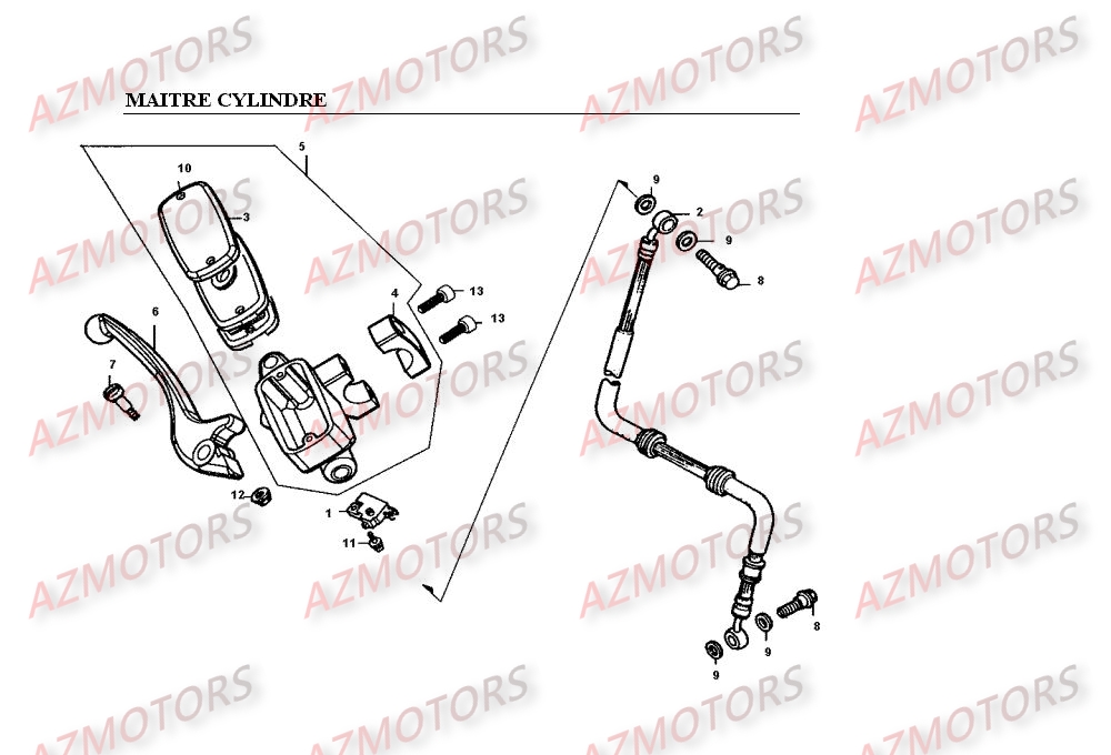 Maitre Cylindre KYMCO Pièces Moto Kymco VENOX 250 4T