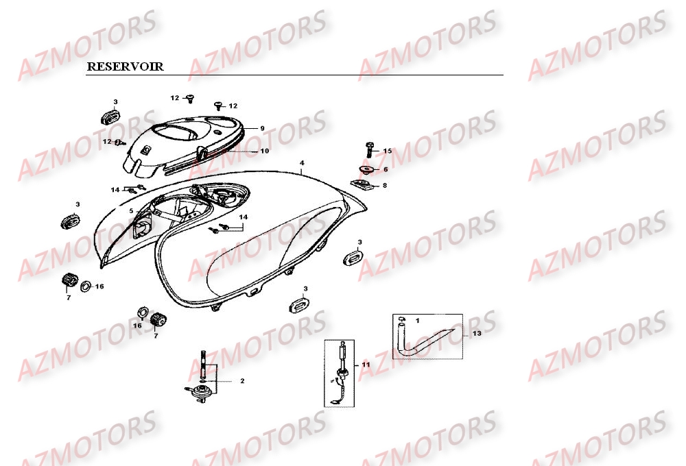 Reservoir KYMCO Pièces Moto Kymco VENOX 250 4T