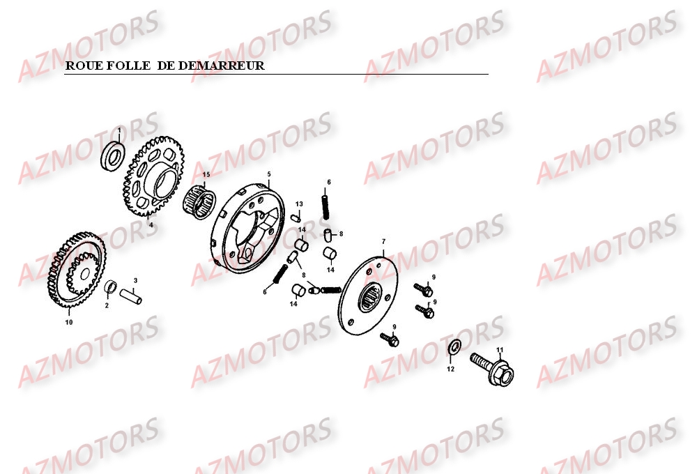Roue Folle De Demarreur KYMCO Pièces Moto Kymco VENOX 250 4T