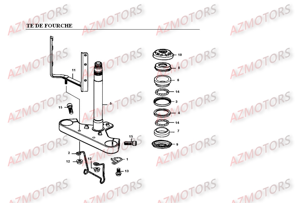 Tete De Fourche KYMCO Pièces Moto Kymco VENOX 250 4T