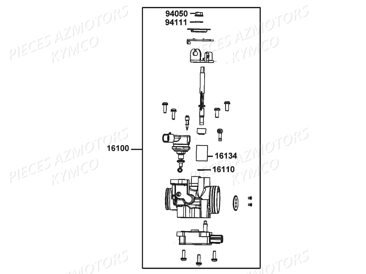 Carburation KYMCO Pièces Moto VISAR 125 I EURO 4 (KT25BA)