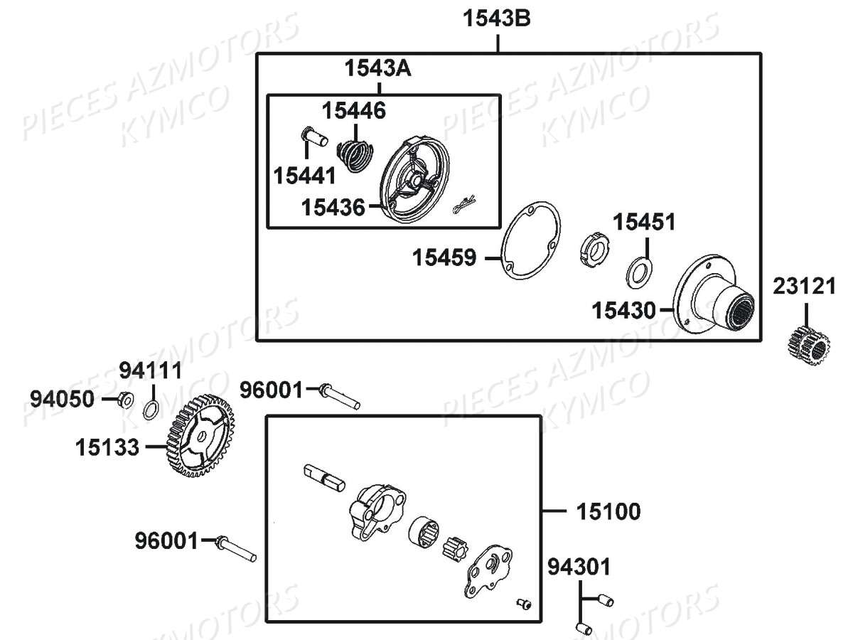 POMPE A HUILE pour VISAR 125