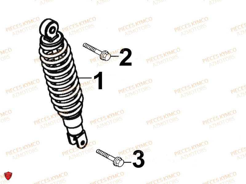 Amortisseur KYMCO Pièces VITALITY 50cc 4T EURO 2 (SG10AA)