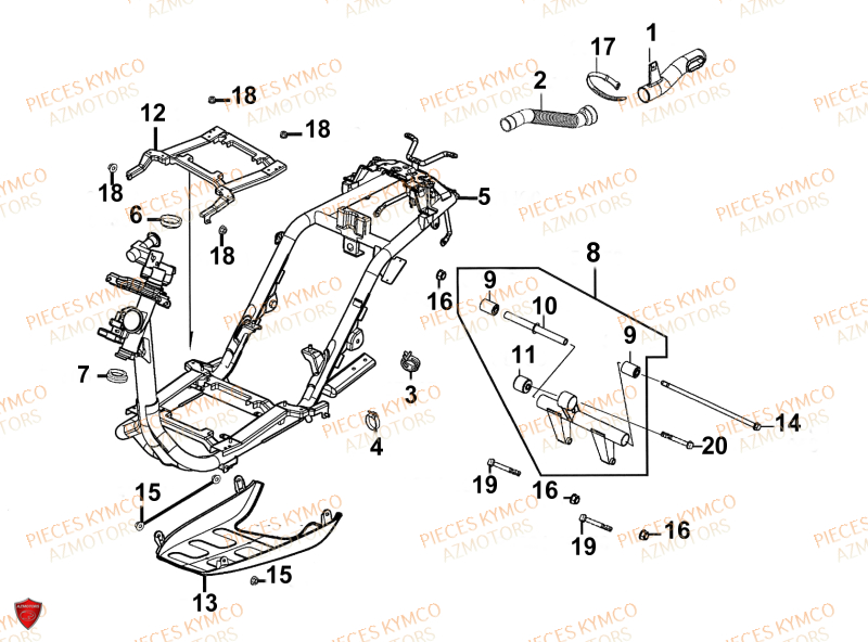 CHASSIS pour VITALITY-50-4T