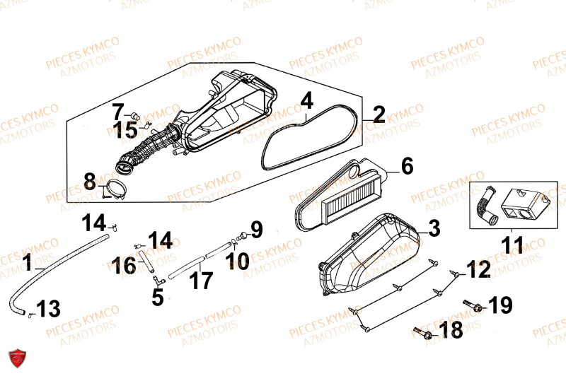 FILTRE_A_AIR KYMCO VITALITY 50 4T EURO II (SG10AA)