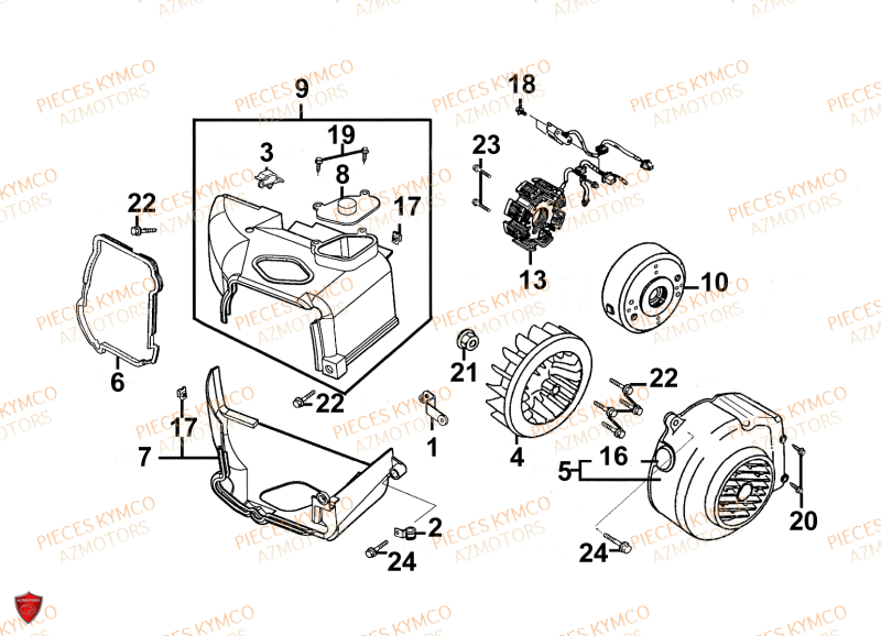 GENERATEUR KYMCO VITALITY 50 4T