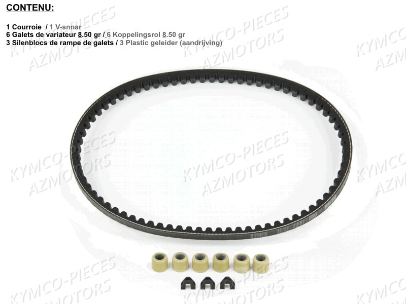 SET ENTRETIEN TRANSMISSION SCOOTER 50 12" 2T pour 1-SET-ENTRETIEN-TRANSMISSION de VITALITY-50-E2