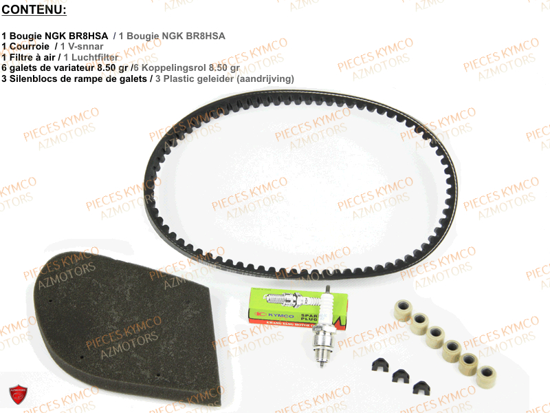 Set Entretien KYMCO Pieces VITALITY 50 2T EURO 2 (SF10FA)