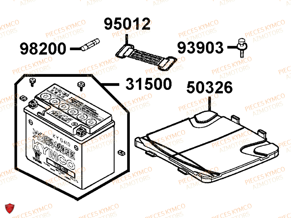 BATTERIE YTX4L-BS YUASA (ORIGINE) KYMCO pour BATTERIE de VITALITY-50-E2