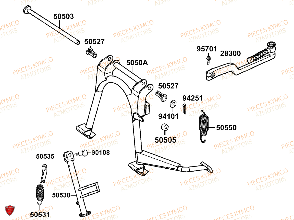 Bequilles KYMCO Pieces VITALITY 50 2T EURO 2 (SF10FA)