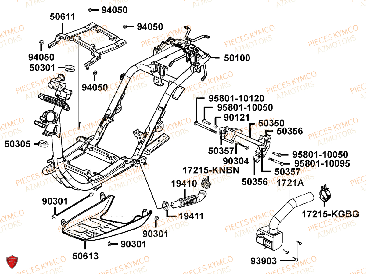 CHASSIS pour VITALITY-50-E2