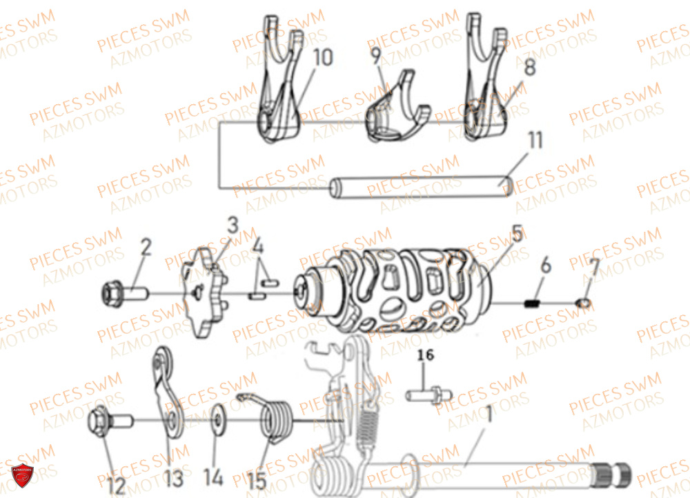 Barillet VOGE Pieces VOGE 125R EURO V+