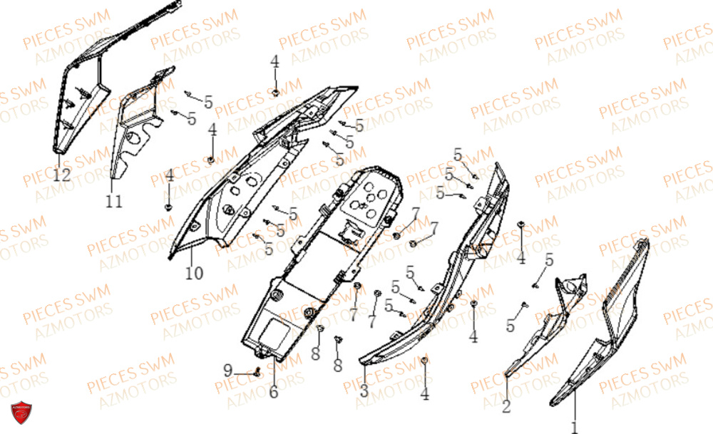 Carenages Arriere VOGE Pieces VOGE 125R EURO V+