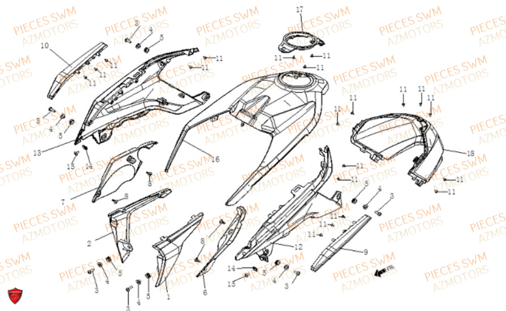 Carenages Avant VOGE Pieces VOGE 125R EURO V+