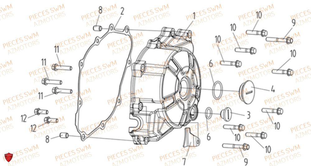 Couvre Carter Gauche VOGE Pieces VOGE 125R EURO V+