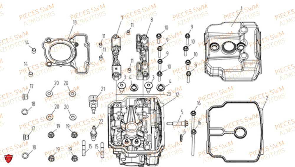 Culasse VOGE Pieces VOGE 125R EURO V+