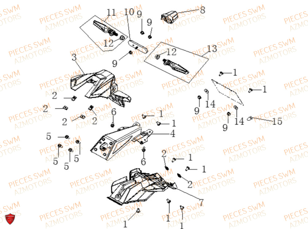 Garde Boue Arriere VOGE Pieces VOGE 125R EURO V+