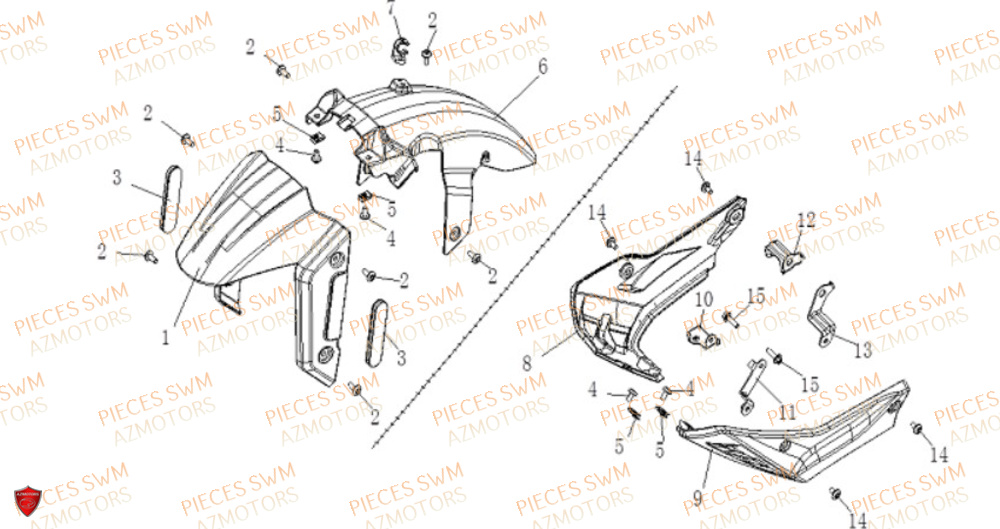 Garde Boue Avant VOGE Pieces VOGE 125R EURO V+