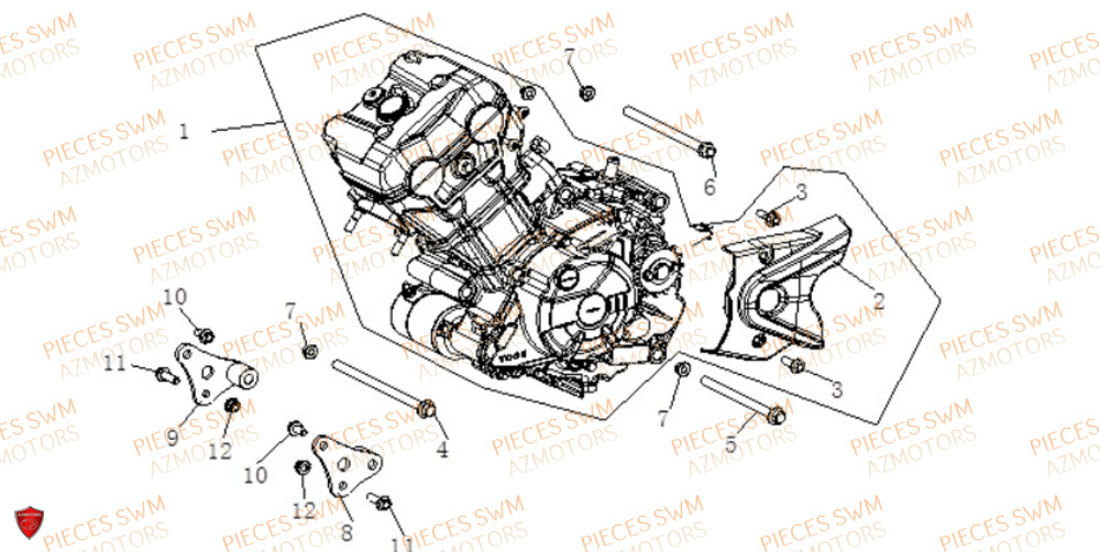 Moteur VOGE Pieces VOGE 125R EURO V+