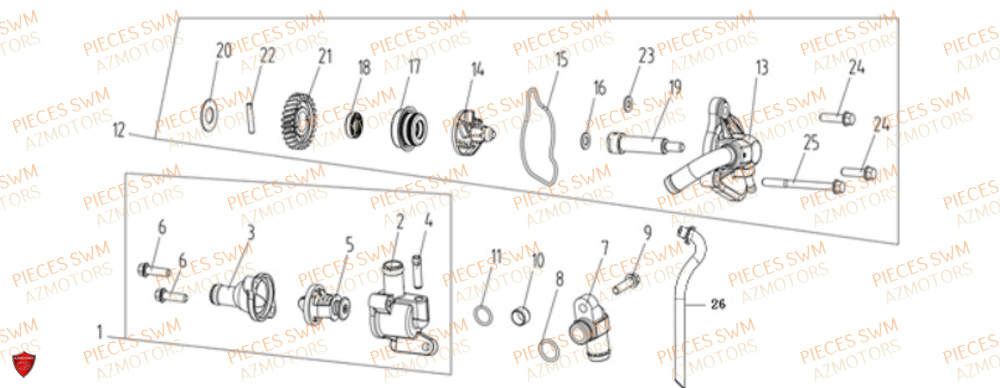 Pompe A Eau VOGE Pieces VOGE 125R EURO V+