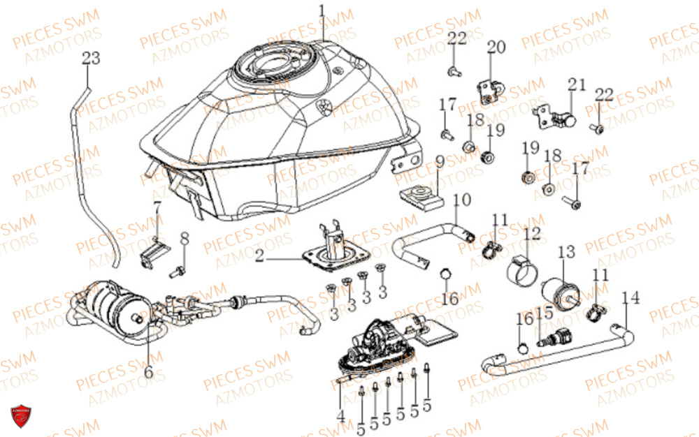 Reservoir VOGE Pieces VOGE 125R EURO V+