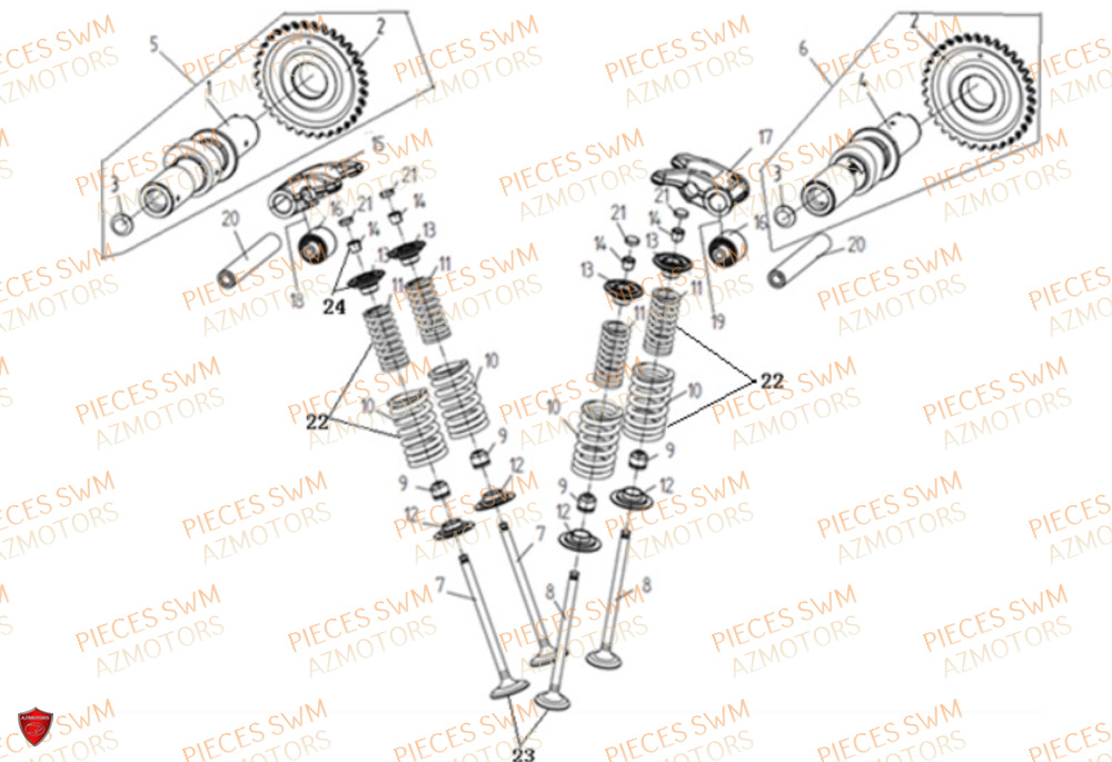 Soupapes VOGE Pieces VOGE 125R EURO V+