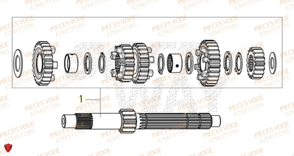 Arbre Principal VOGE Pieces VOGE 125R EURO V