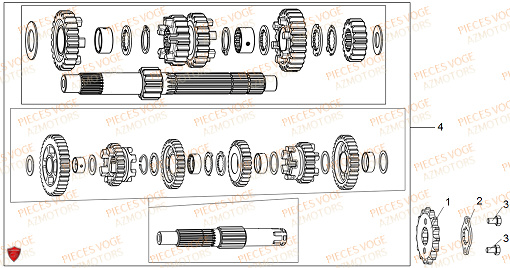 ARBRES TRANSMISSION VOGE VOGE 125 R