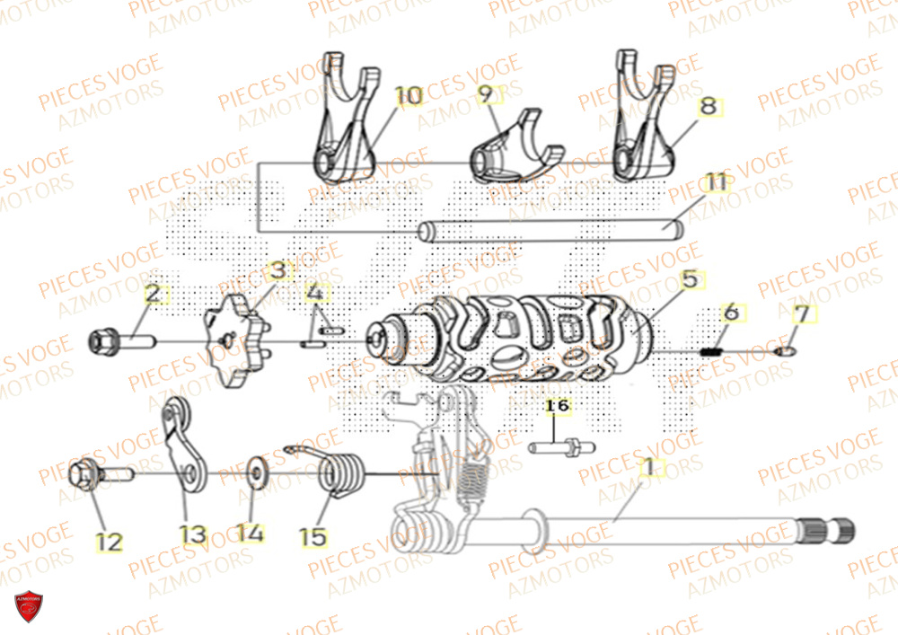 Barillet VOGE Pieces VOGE 125R EURO V