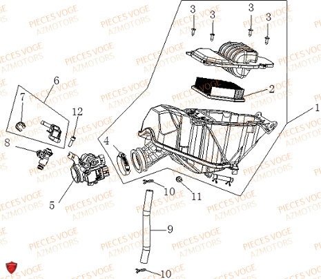 BOITE A AIR VOGE VOGE 125 R