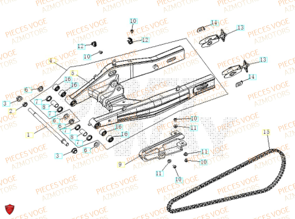 Bras Oscillant VOGE Pieces VOGE 125R EURO V