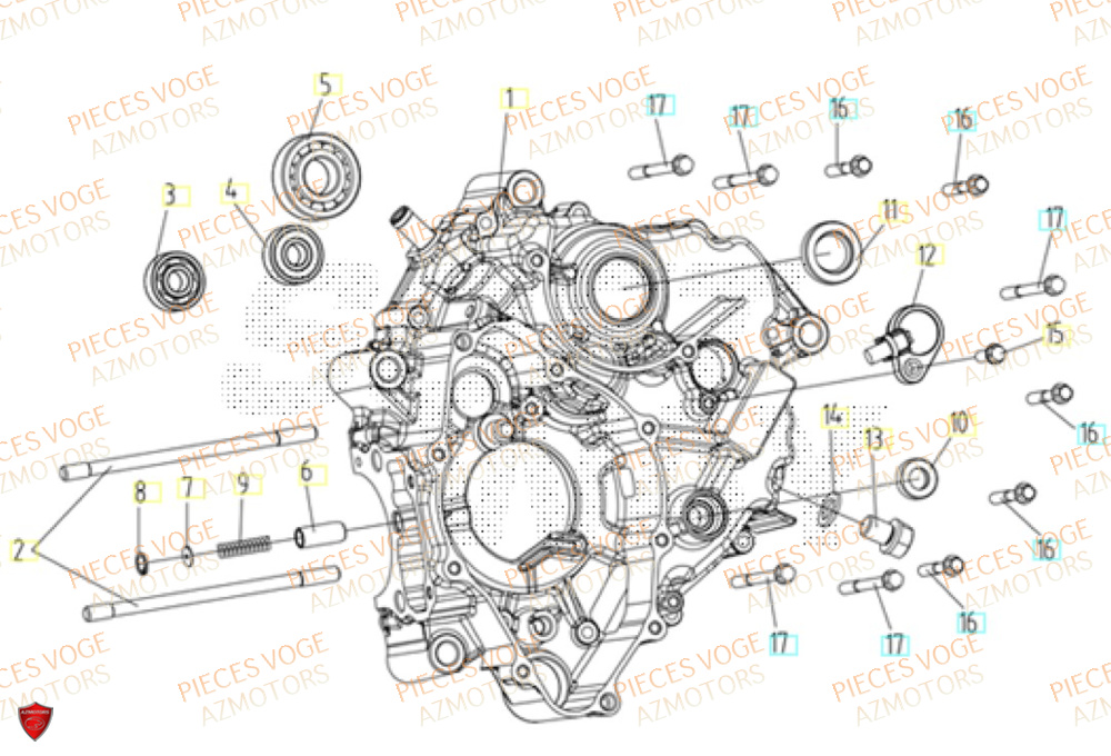 Carter Gauche VOGE Pieces VOGE 125R EURO V