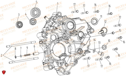 CARTER GAUCHE pour VOGE 125 R