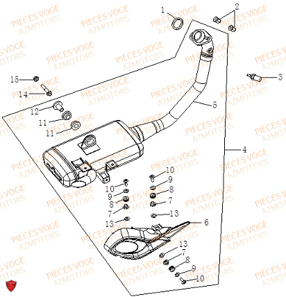 ECHAPPEMENT VOGE VOGE 125 R