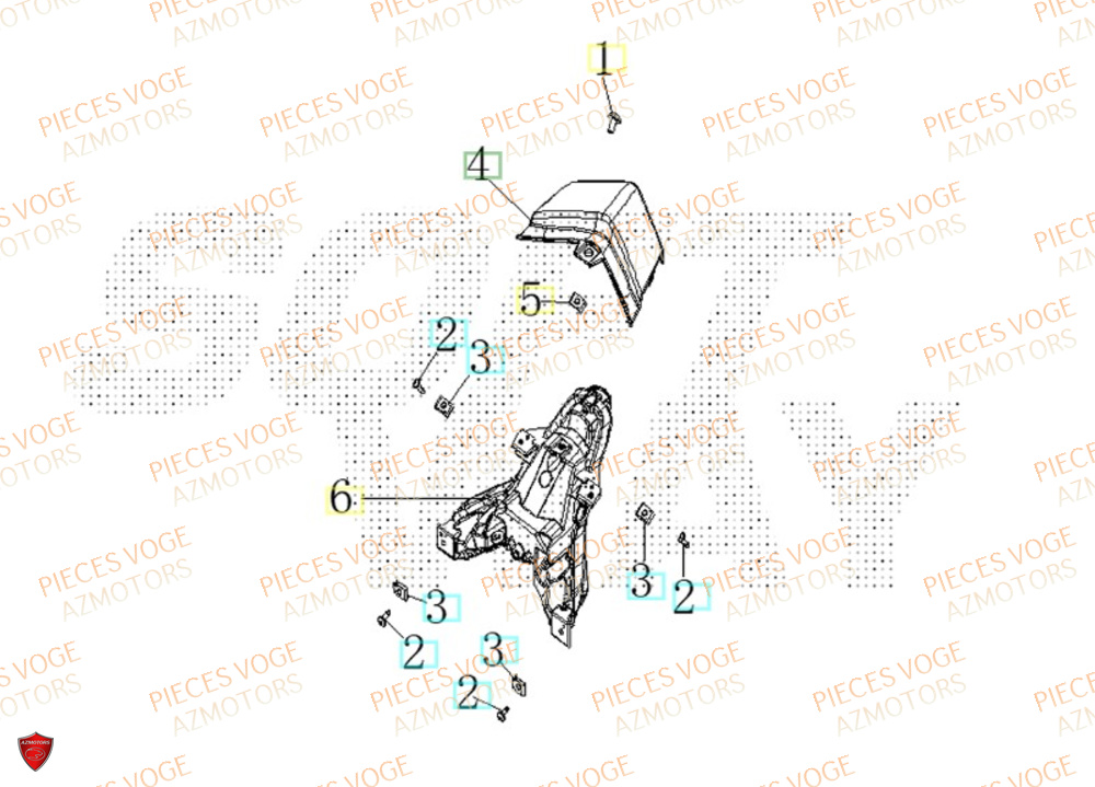 Feu Arriere VOGE Pieces VOGE 125R EURO V