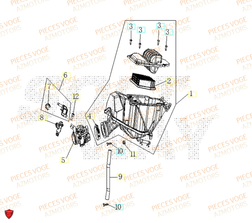 Filtre A Air VOGE Pieces VOGE 125R EURO V