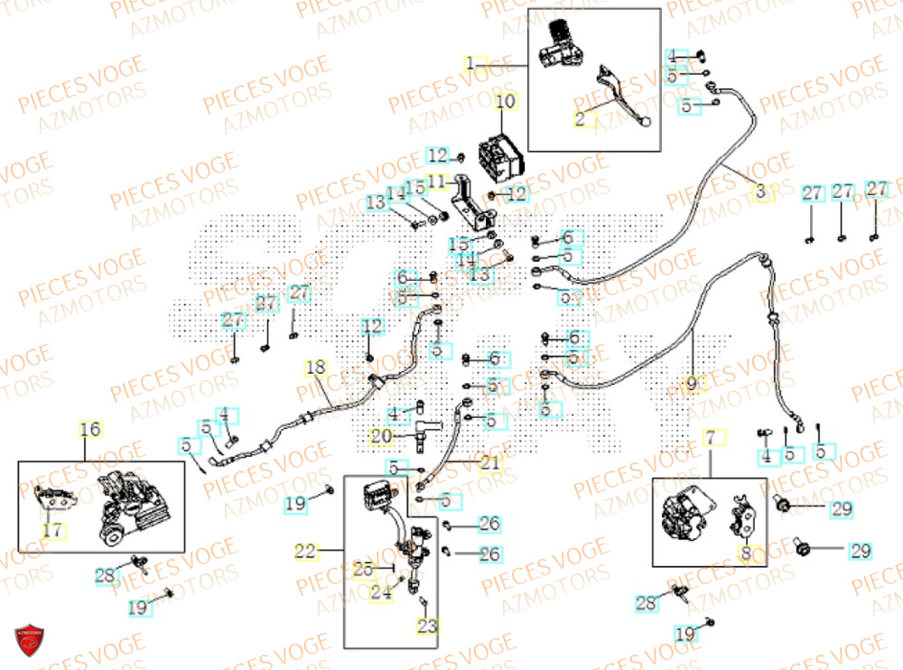 Freins VOGE Pieces VOGE 125R EURO V