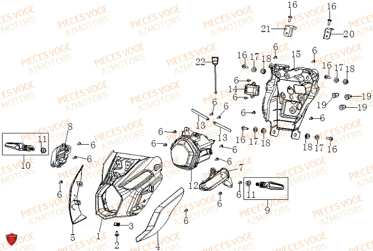 OPTIQUE AVANT VOGE VOGE 125 R