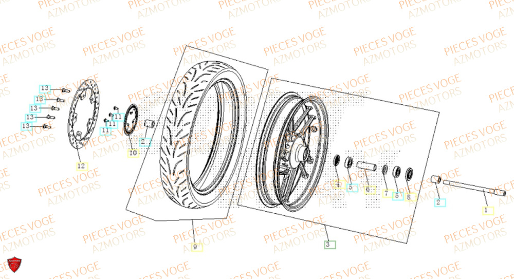 Roue Avant VOGE Pieces VOGE 125R EURO V