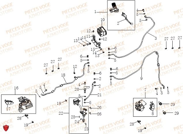 SYSTEME DE FREIN VOGE VOGE 125 R