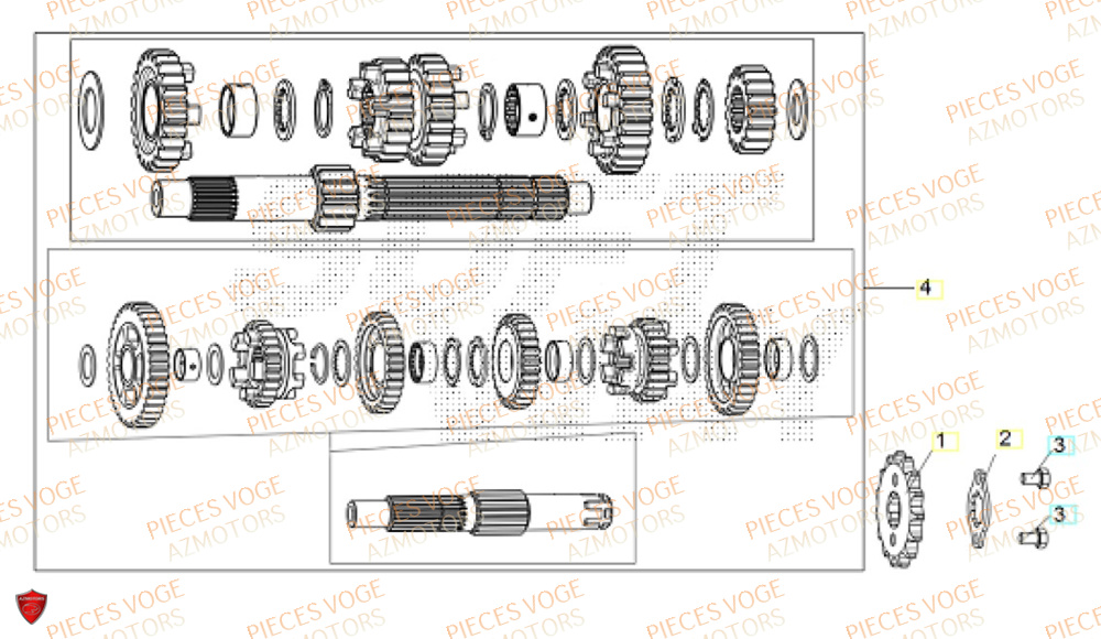Transmission VOGE Pieces VOGE 125R EURO V