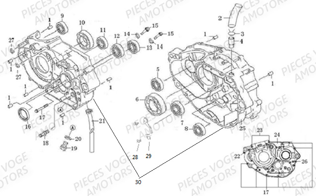 CARTERS_MOTEUR VOGE Pieces Moto VOGE 300 AC Euro4 - 2020