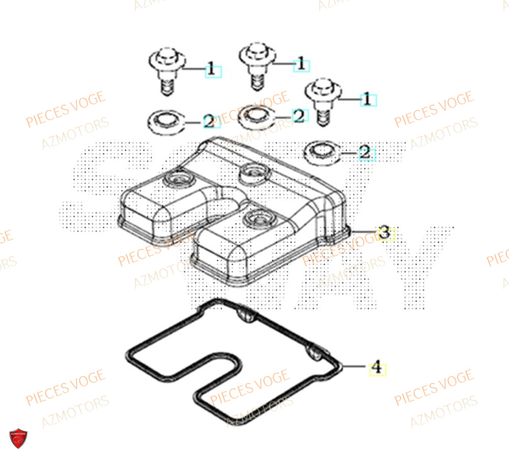 Couvre Culasse AZMOTORS Pieces VOGE 300 AC Euro4 - 2020