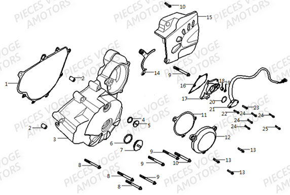 Couvre Carter Gauche VOGE Pieces VOGE 300 AC Euro4 - 2020
