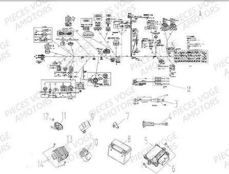 Electricite VOGE Pieces VOGE 300 AC Euro4 - 2020